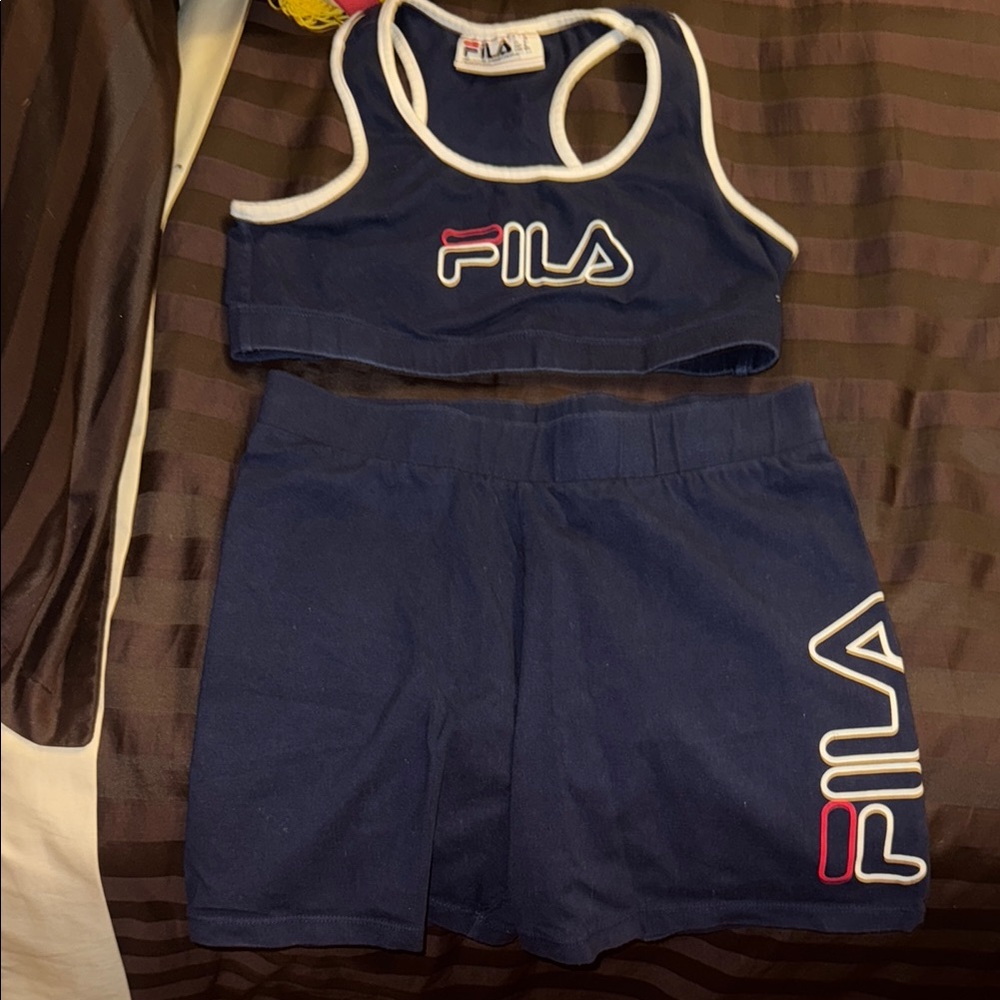FILA Navy Blue Athletic Set